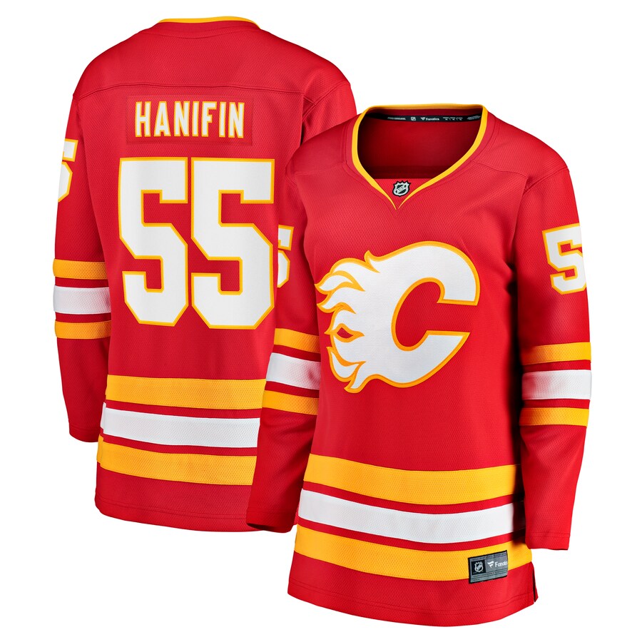 Women's Calgary Flames Noah Hanifin Fanatics Branded Red Home Breakaway Jersey - ujerseystore