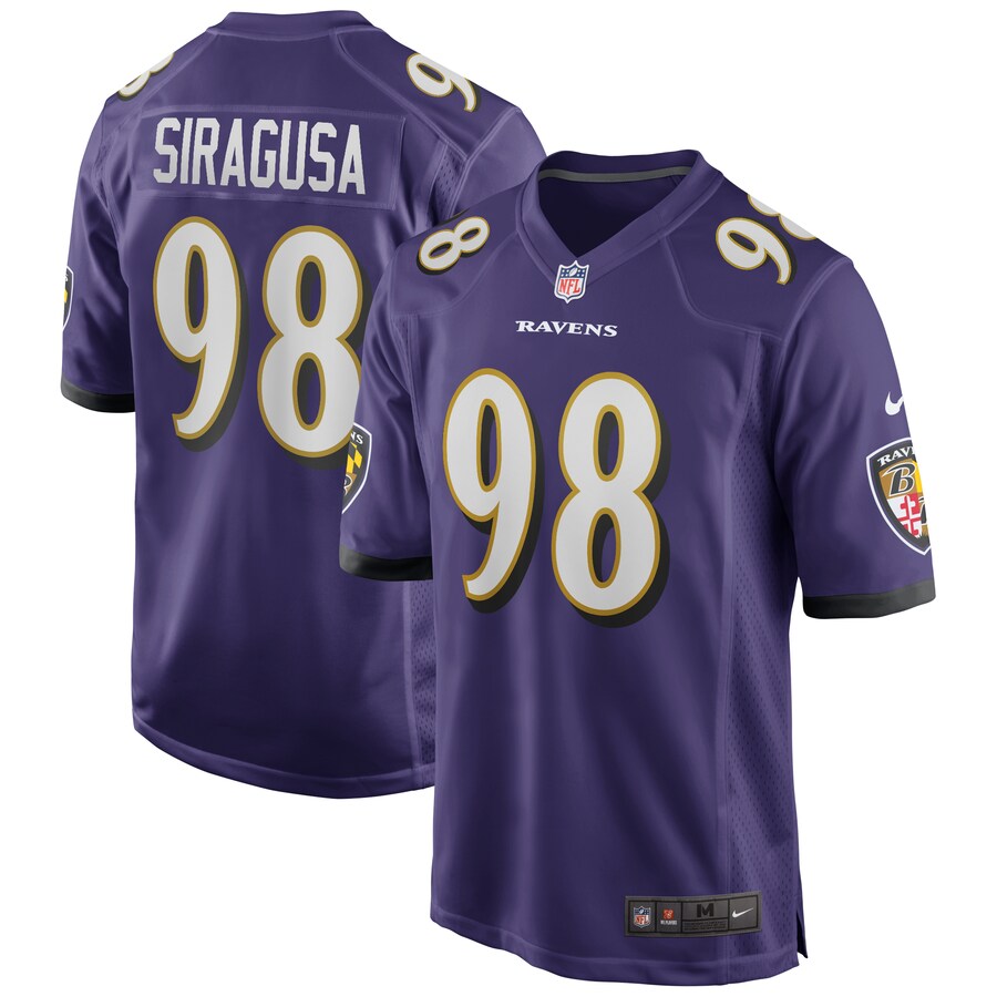 Men's Baltimore Ravens Tony Siragusa Nike Purple Game Retired Player Jersey - ujerseystore