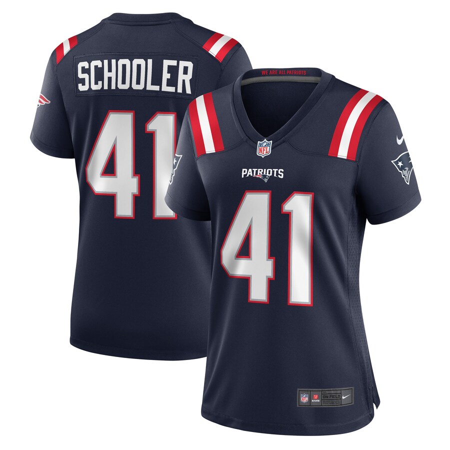 Women's New England Patriots Brenden Schooler Nike Navy Game Player Jersey - ujerseystore