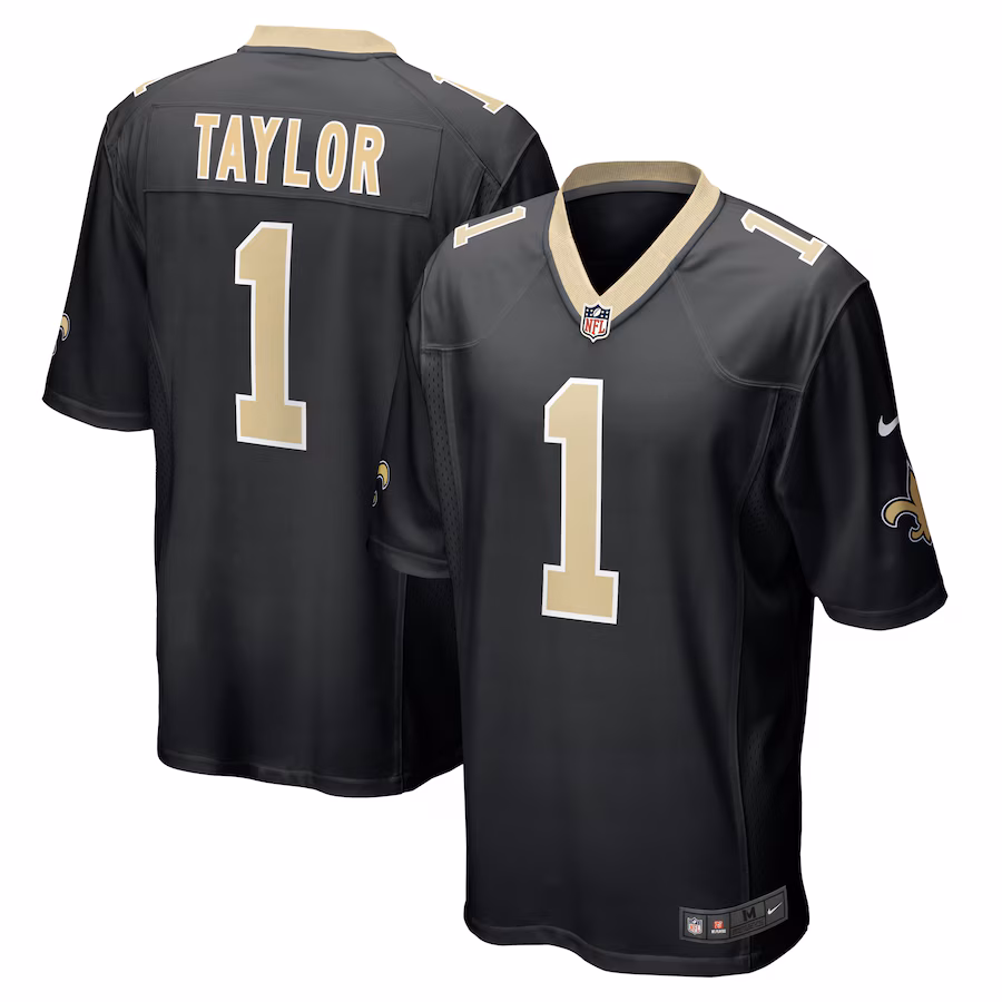 Men's New Orleans Saints Alontae Taylor Nike  Black Team Game Jersey - ujerseystore