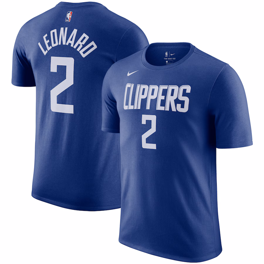 Men's LA Clippers Kawhi Leonard Nike Royal Name & Number T-Shirt - ujerseystore