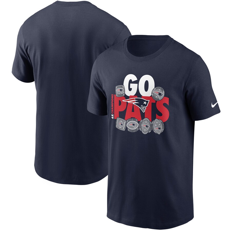 Men's New England Patriots Nike Navy Hometown Collection 6x T-Shirt - ujerseystore