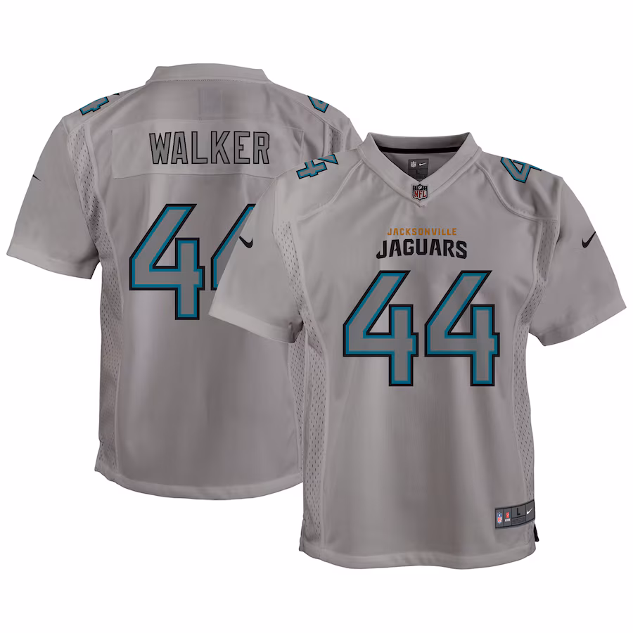 Youth Jacksonville Jaguars Travon Walker Nike Gray Atmosphere Game Jersey - ujerseystore