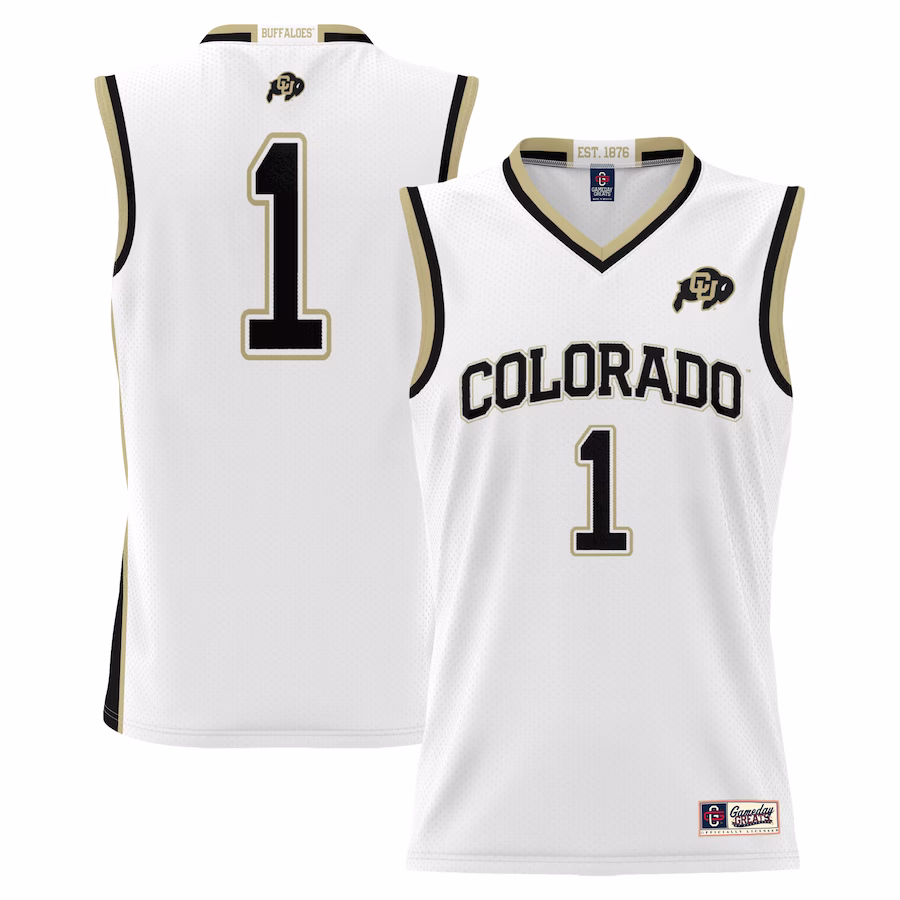 #1 Colorado Buffaloes GameDay Greats Replica Lightweight Basketball Jersey - White - ujerseystore