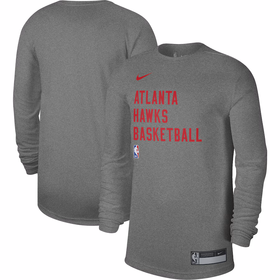 Unisex Atlanta Hawks Nike Heather Gray 2023/24 Legend On-Court Practice Performance Long Sleeve T-Shirt - ujerseystore
