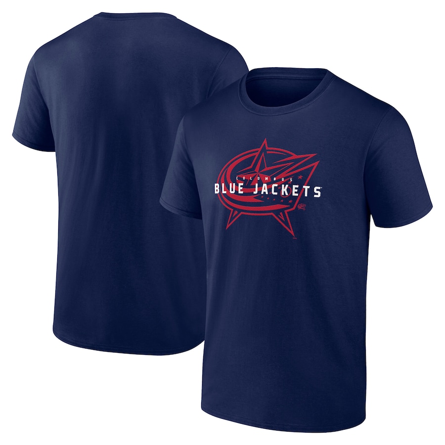 Men's Columbus Blue Jackets Navy Coordinate T-Shirt - ujerseystore