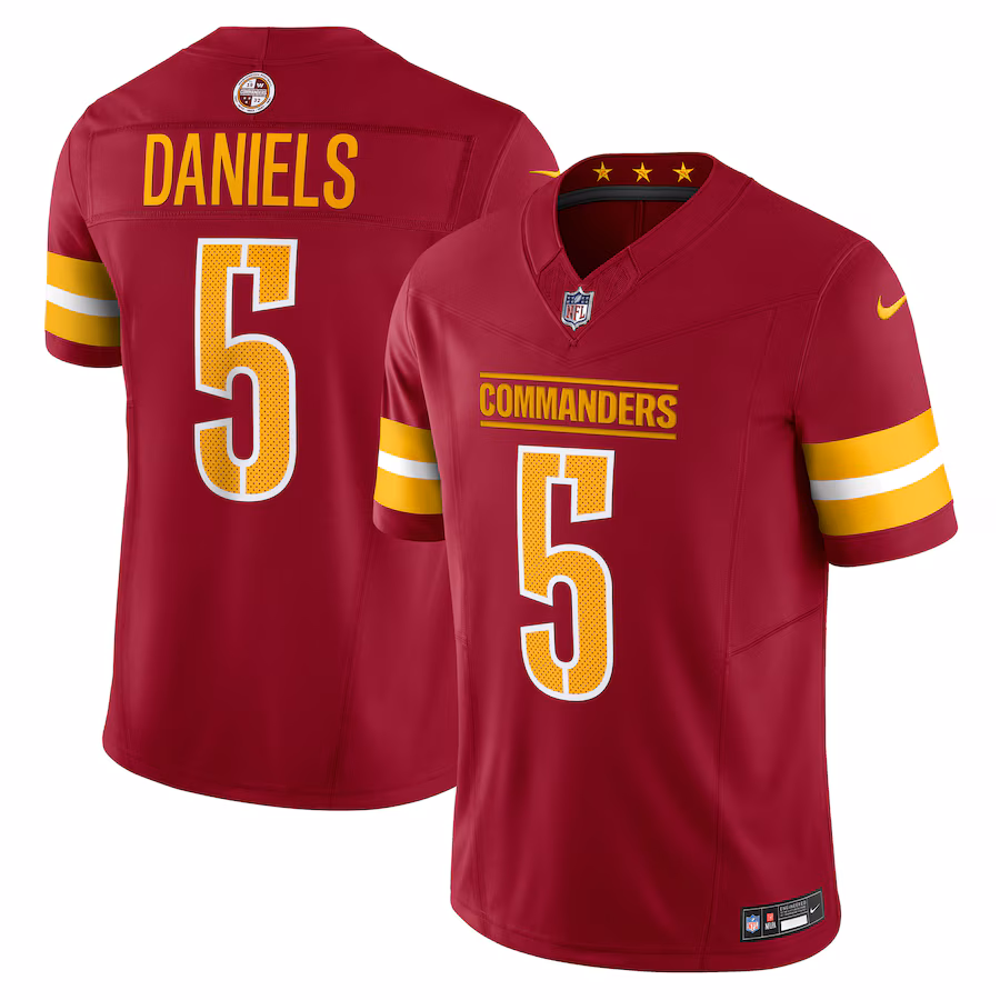 Men's Washington Commanders Jayden Daniels Nike Burgundy Vapor F.U.S.E. Limited Jersey - ujerseystore