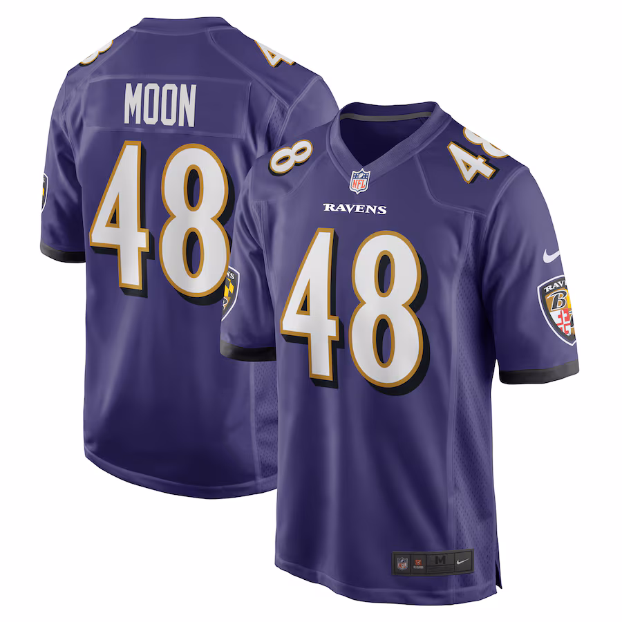 Men's Baltimore Ravens Jeremiah Moon Nike Purple Game Player Jersey - ujerseystore