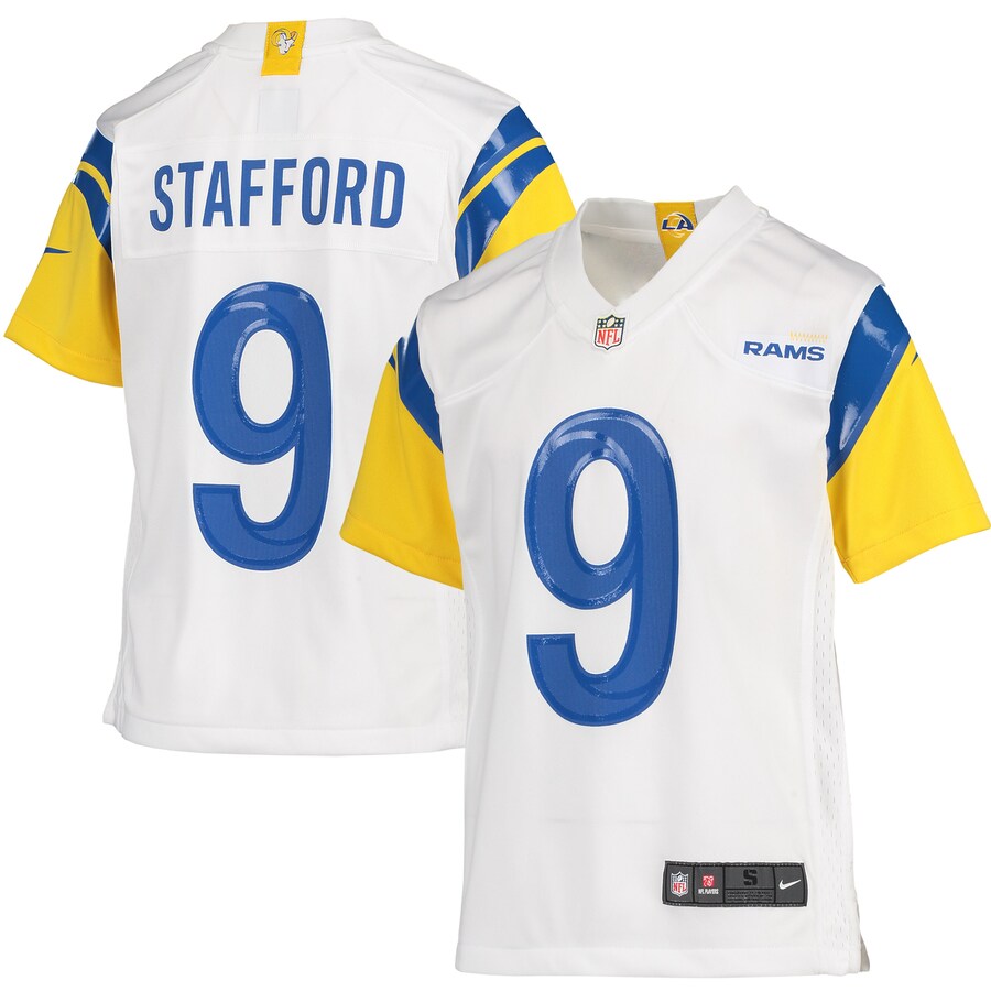 Youth Los Angeles Rams Matthew Stafford Nike White Game Jersey - ujerseystore