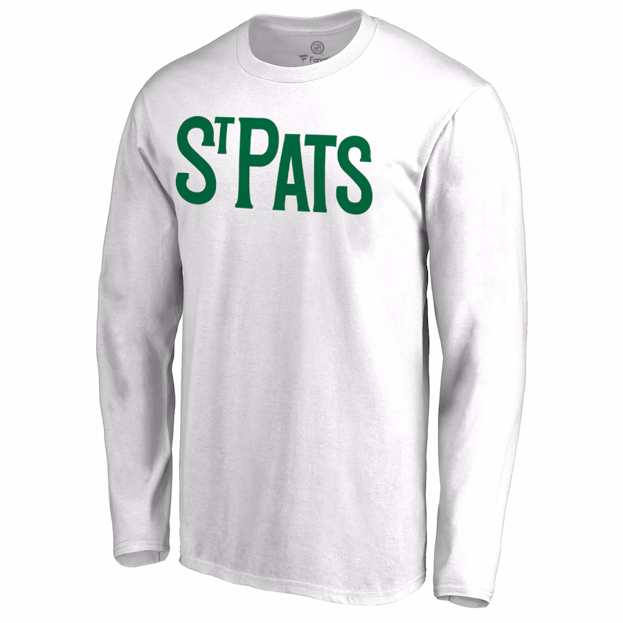 Men's Toronto St. Pats White Long Sleeve T-Shirt - ujerseystore