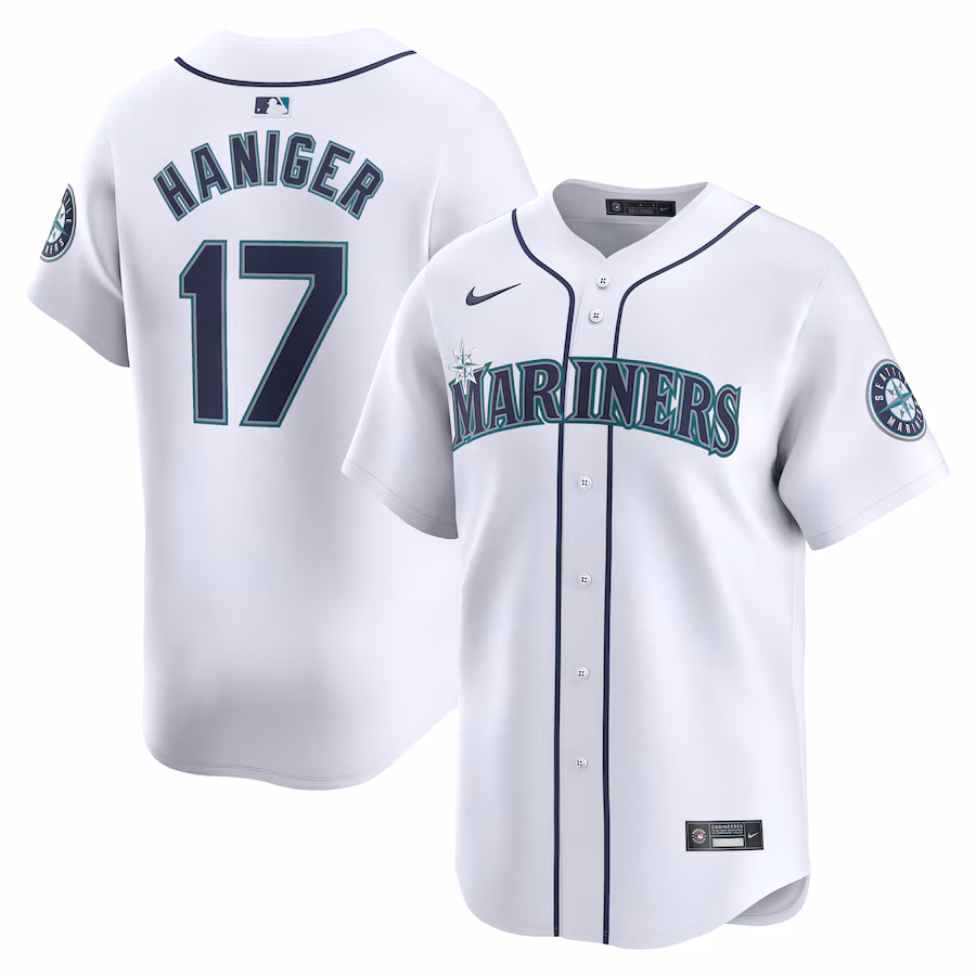 Men's Seattle Mariners Mitch Haniger Nike White Home Limited Player Jersey - ujerseystore