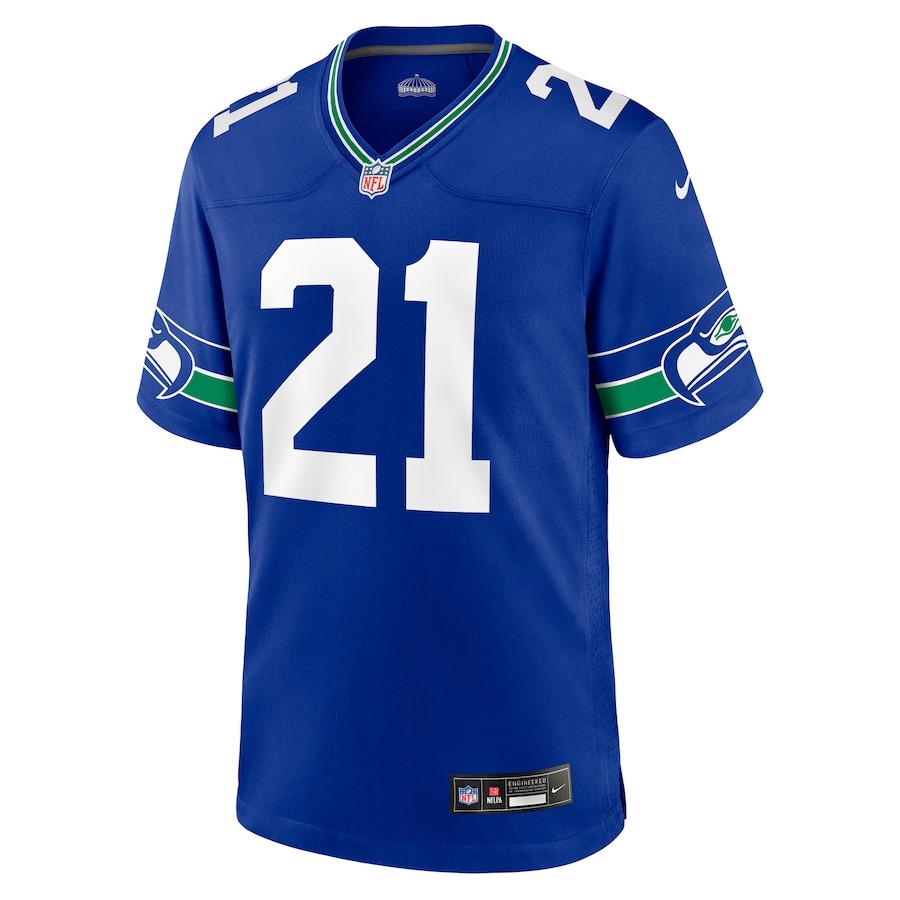 Men's Seattle Seahawks Devon Witherspoon Nike Royal Throwback Player Game Jersey - ujerseystore