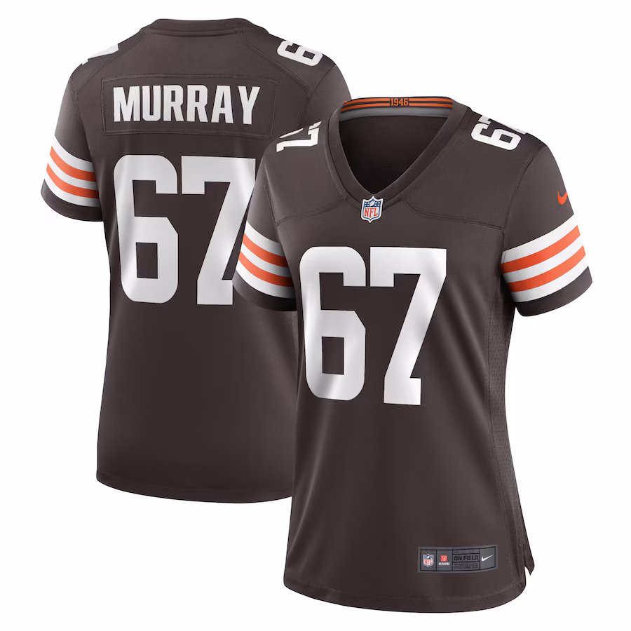 Women's Cleveland Browns Justin Murray Nike  Brown Team Game Jersey - ujerseystore