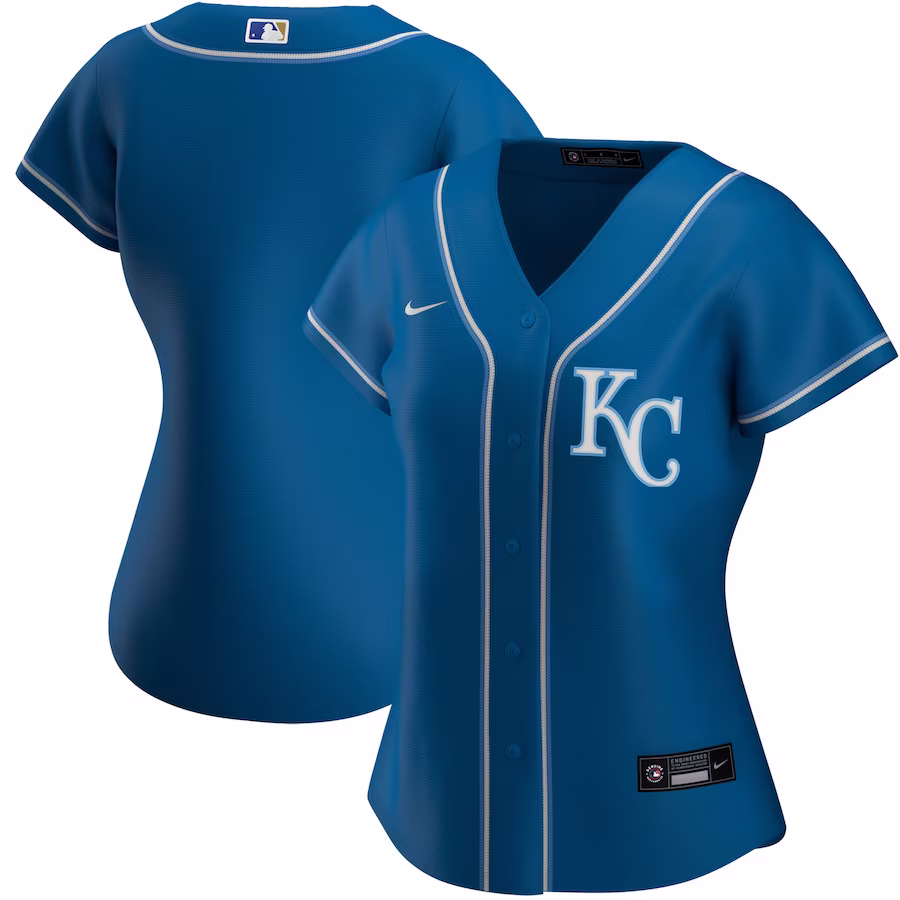 Women's Kansas City Royals Nike Royal Alternate Replica Team Jersey - ujerseystore
