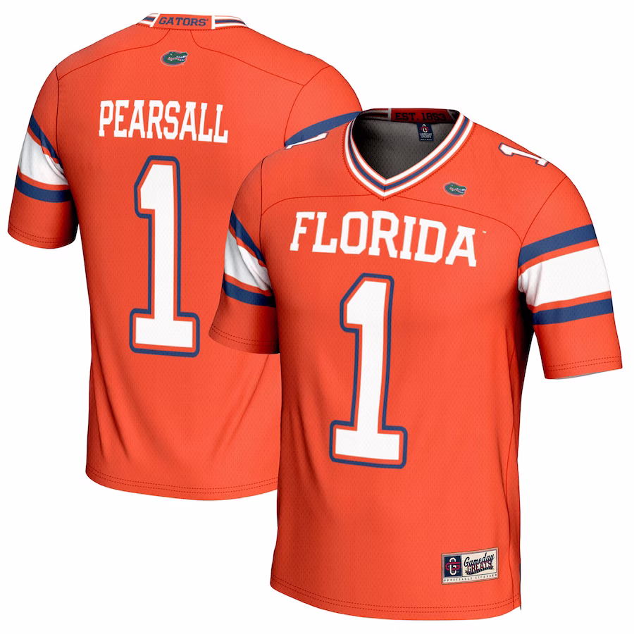 Ricky Pearsall Florida Gators GameDay Greats Youth NIL Player Football Jersey - Orange - ujerseystore