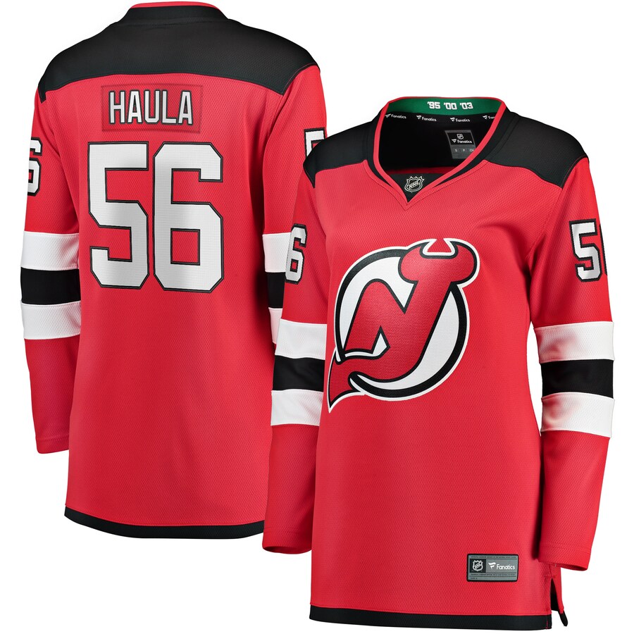 Women's New Jersey Devils Erik Haula Fanatics Branded Red Home Breakaway Player Jersey - ujerseystore