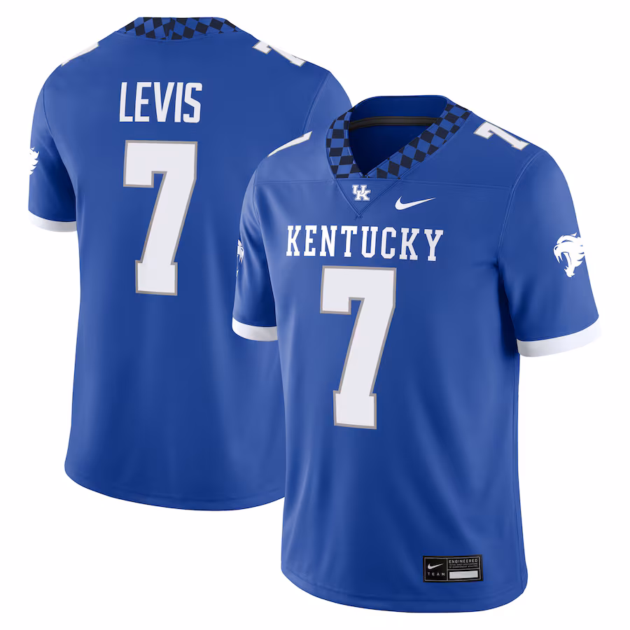 Men's Nike Will Levis Royal Kentucky Wildcats Player Game Jersey - ujerseystore