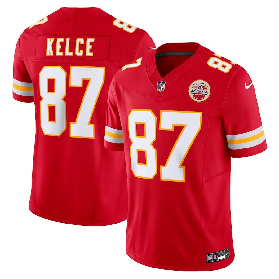 Men's Kansas City Chiefs Travis Kelce Nike Red Vapor F.U.S.E. Limited Jersey - ujerseystore