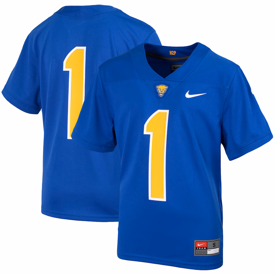 Youth Nike #1 Royal Pitt Panthers Untouchable Football Jersey - ujerseystore