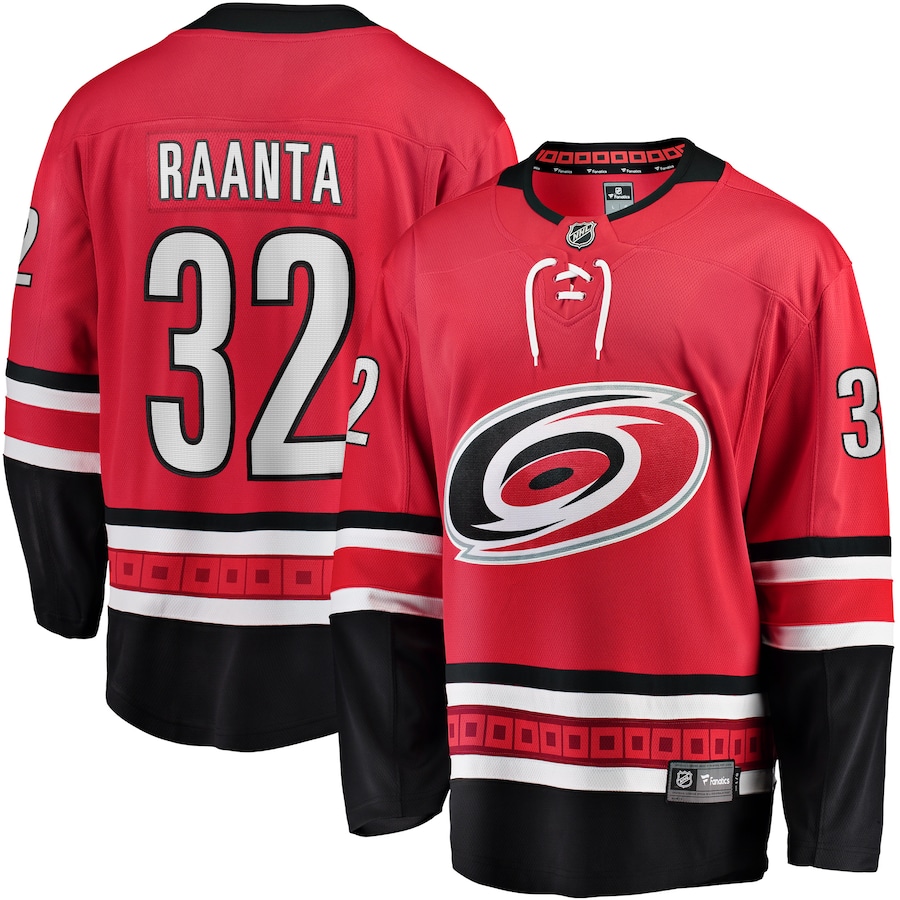 Men's Carolina Hurricanes Antti Raanta Fanatics Red Alternate Breakaway Player Jersey - ujerseystore