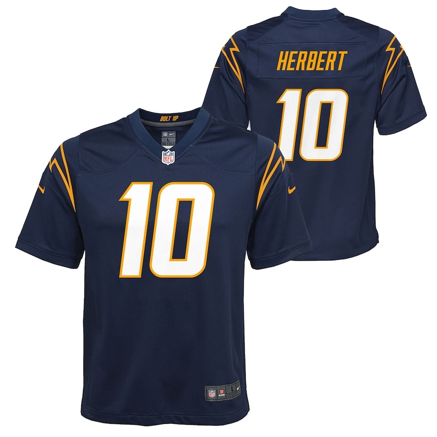 Youth Los Angeles Chargers Justin Herbert Nike Navy Game Jersey - ujerseystore