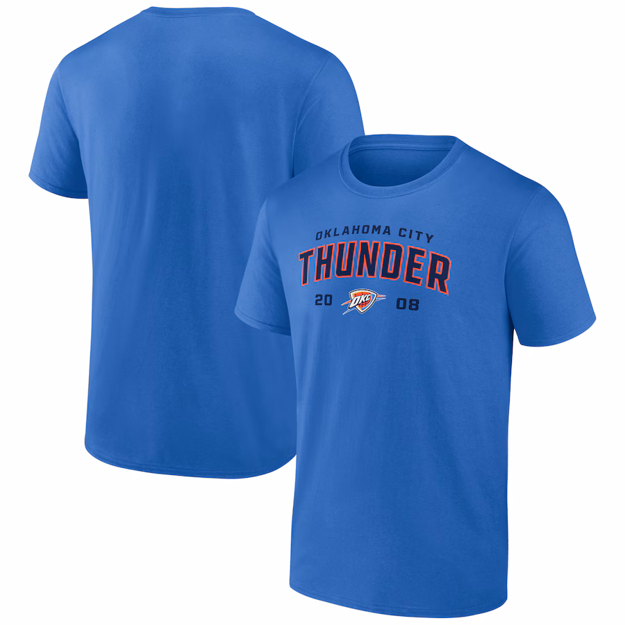 Men's Oklahoma City Thunder Blue Rebel Logo T-Shirt - ujerseystore