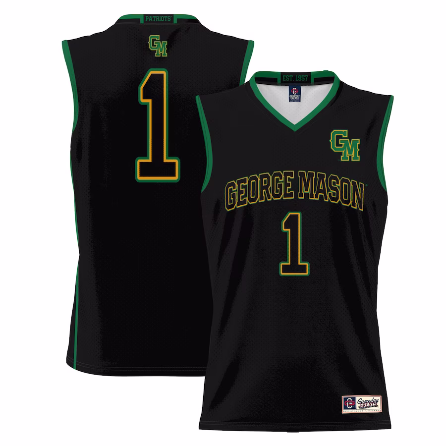 #1  George Mason Patriots GameDay Greats  Lightweight Basketball Jersey - Black - ujerseystore