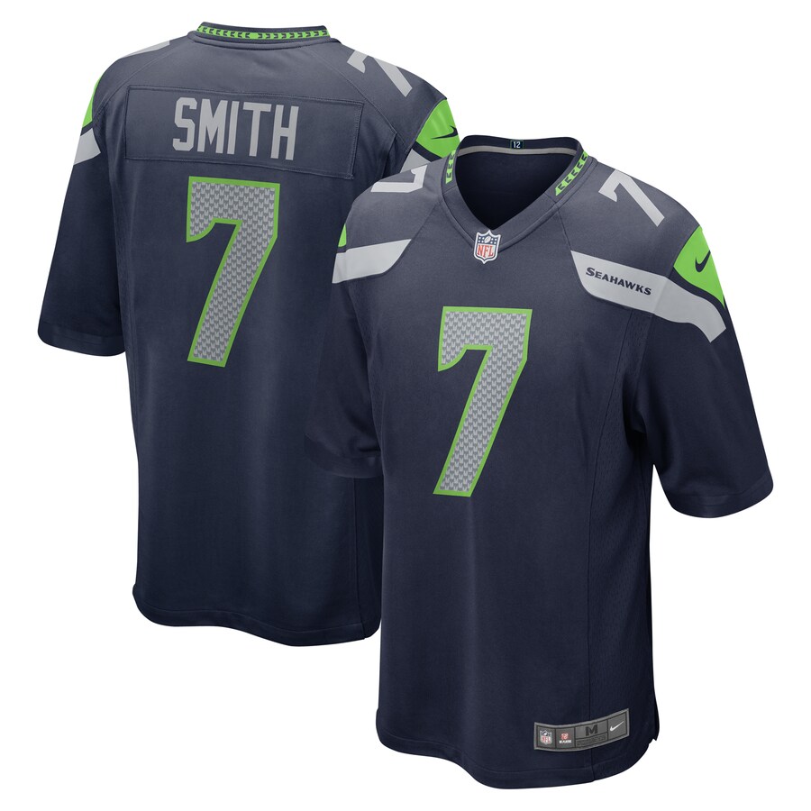 Men's Seattle Seahawks Geno Smith Nike College Navy Game Jersey - ujerseystore