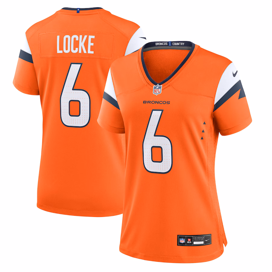 Women's Denver Broncos P.J. Locke Nike Orange Team Game Jersey - ujerseystore