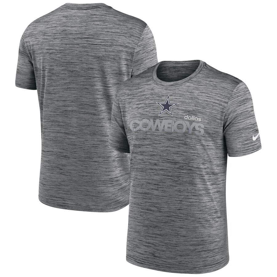 Men's Dallas Cowboys Nike Anthracite Blitz Velocity Modern Performance T-Shirt - ujerseystore