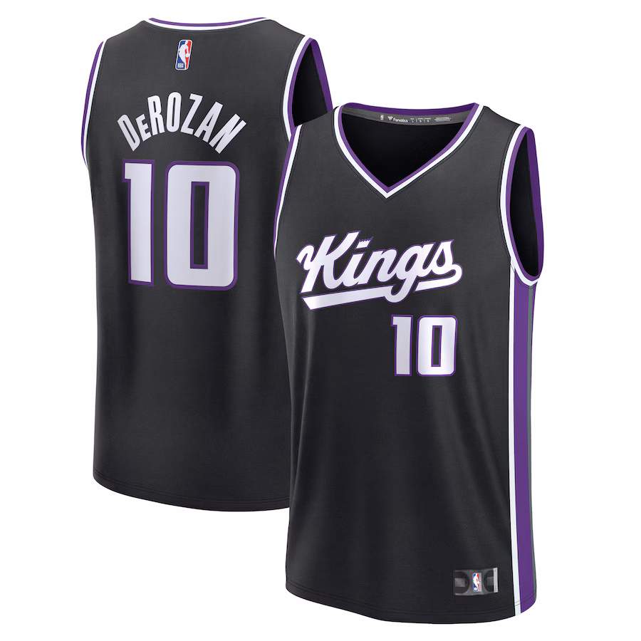 Men's Sacramento Kings DeMar DeRozan Fanatics Black Fast Break Replica Player Jersey - Icon Edition - ujerseystore