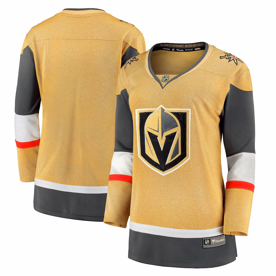 Women's Vegas Golden Knights Fanatics Gold Home Breakaway Jersey - ujerseystore