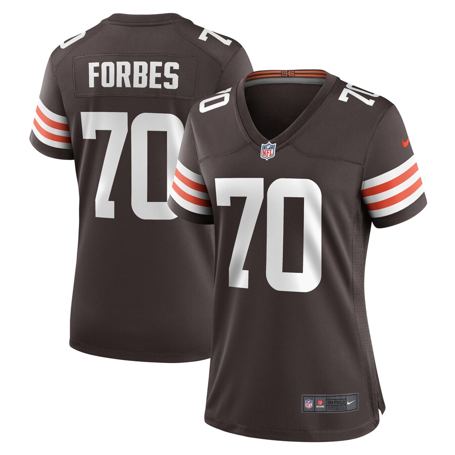 Women's Cleveland Browns Drew Forbes Nike  Brown Team Game Jersey - ujerseystore