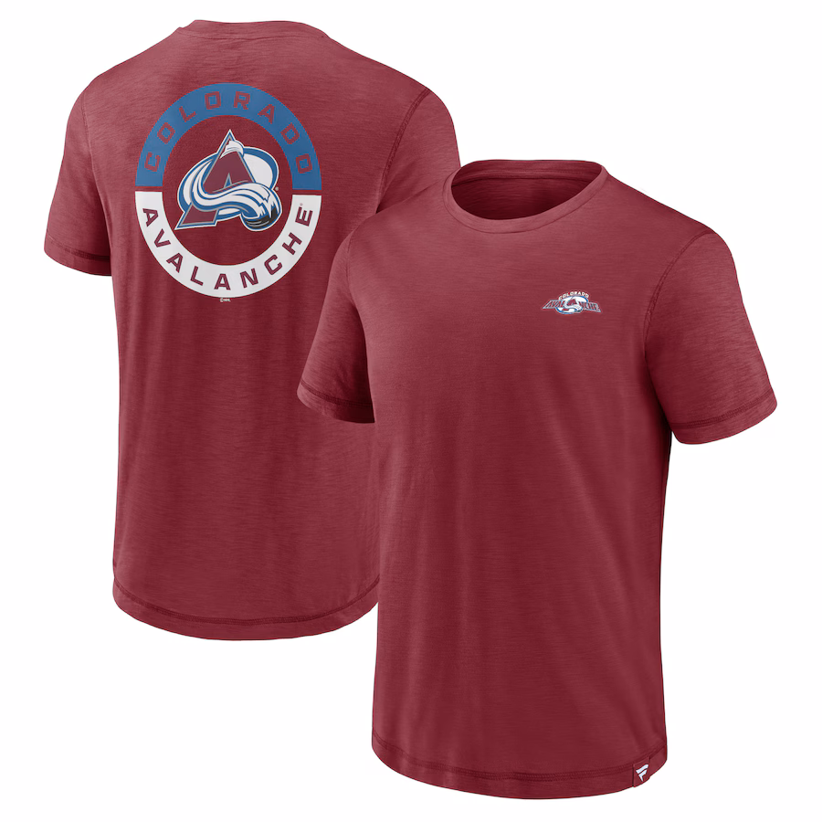 Men's Colorado Avalanche Fanatics Burgundy High Stick T-Shirt - ujerseystore