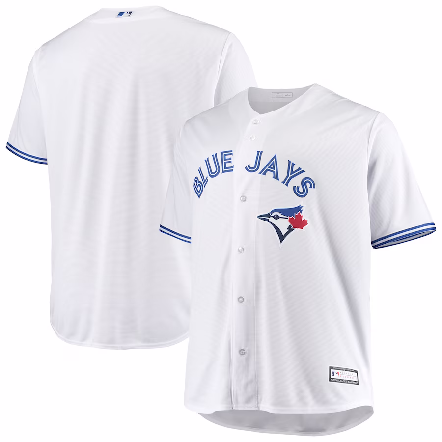 Men's Toronto Blue Jays White Home Replica Team Jersey - ujerseystore