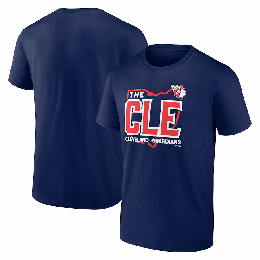 Men's Cleveland Guardians Navy The 216 T-Shirt - ujerseystore