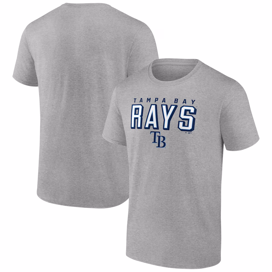 Men's Tampa Bay Rays Fanatics Gray Team T-Shirt - ujerseystore