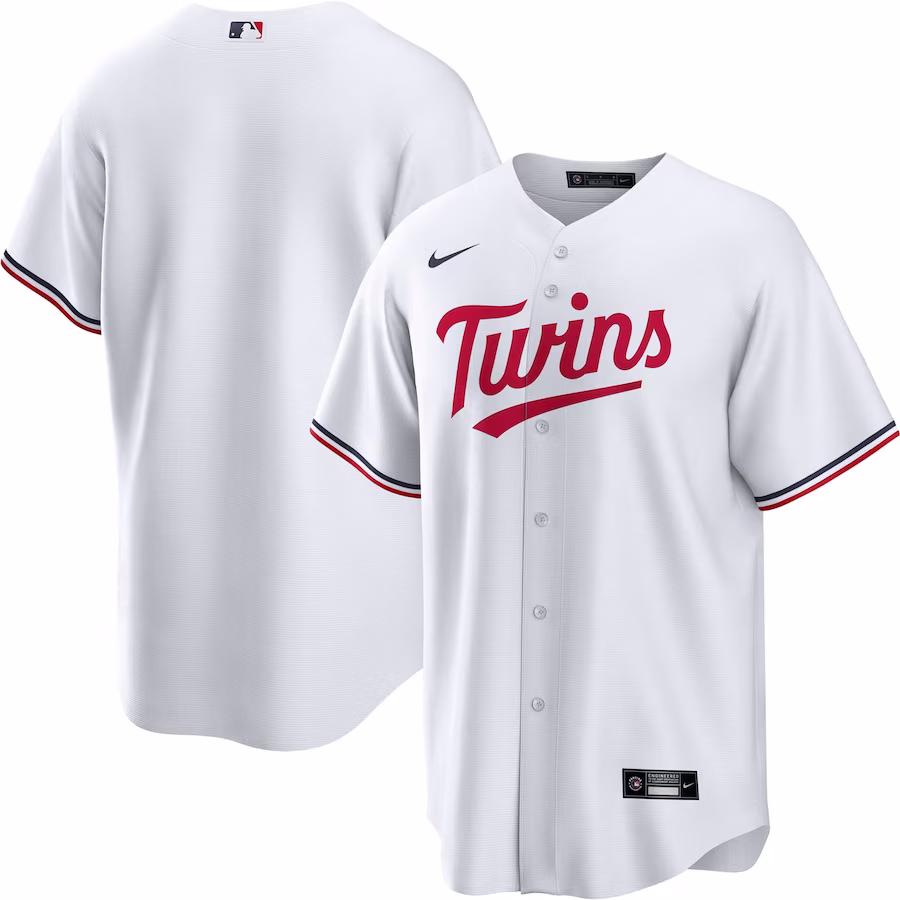 Men's Minnesota Twins Nike White Home Replica Team Jersey - ujerseystore