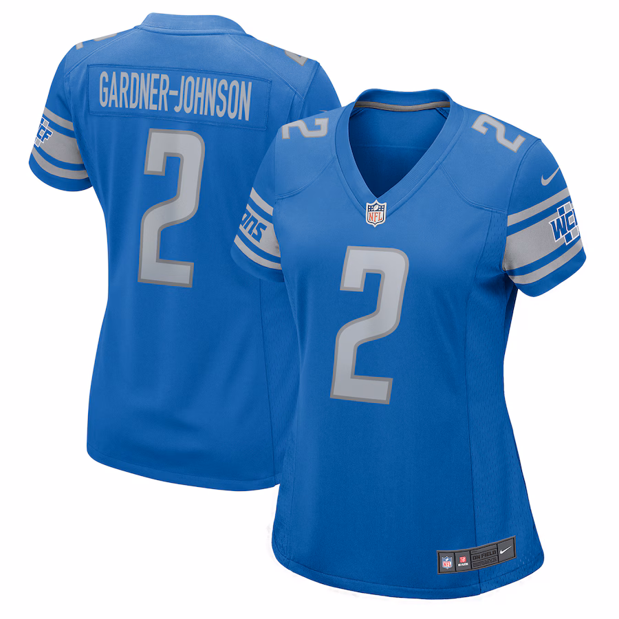 Women's Detroit Lions Chauncey Gardner-Johnson Nike Blue Game Player Jersey - ujerseystore