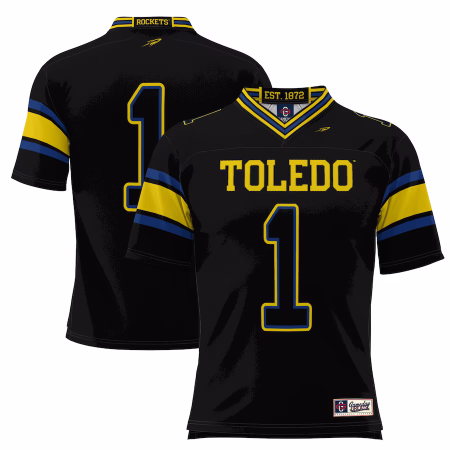 #1 Toledo Rockets GameDay Greats Youth Football Jersey - Black - ujerseystore