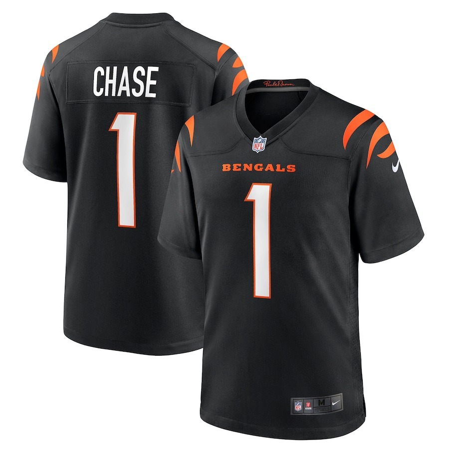 Men's Cincinnati Bengals Ja'Marr Chase Nike Black Game Jersey - ujerseystore