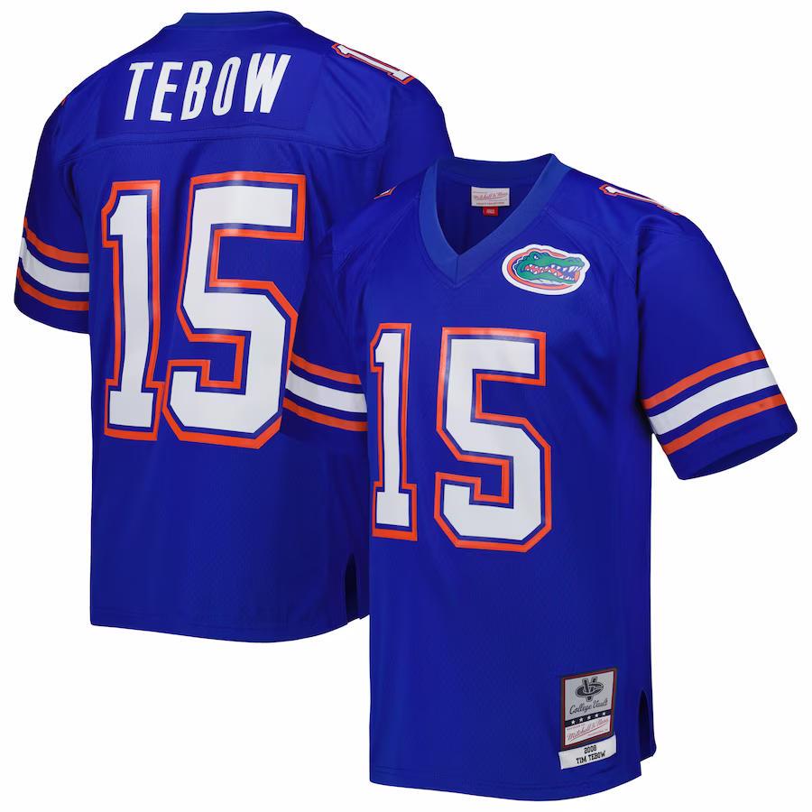 Tim Tebow Florida Gators Mitchell & Ness 2008 Legacy Jersey - Royal - ujerseystore