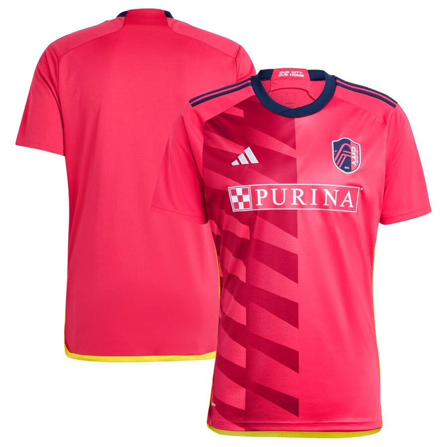 Men's St. Louis City SC adidas Red 2023 CITY Kit Replica Jersey - ujerseystore