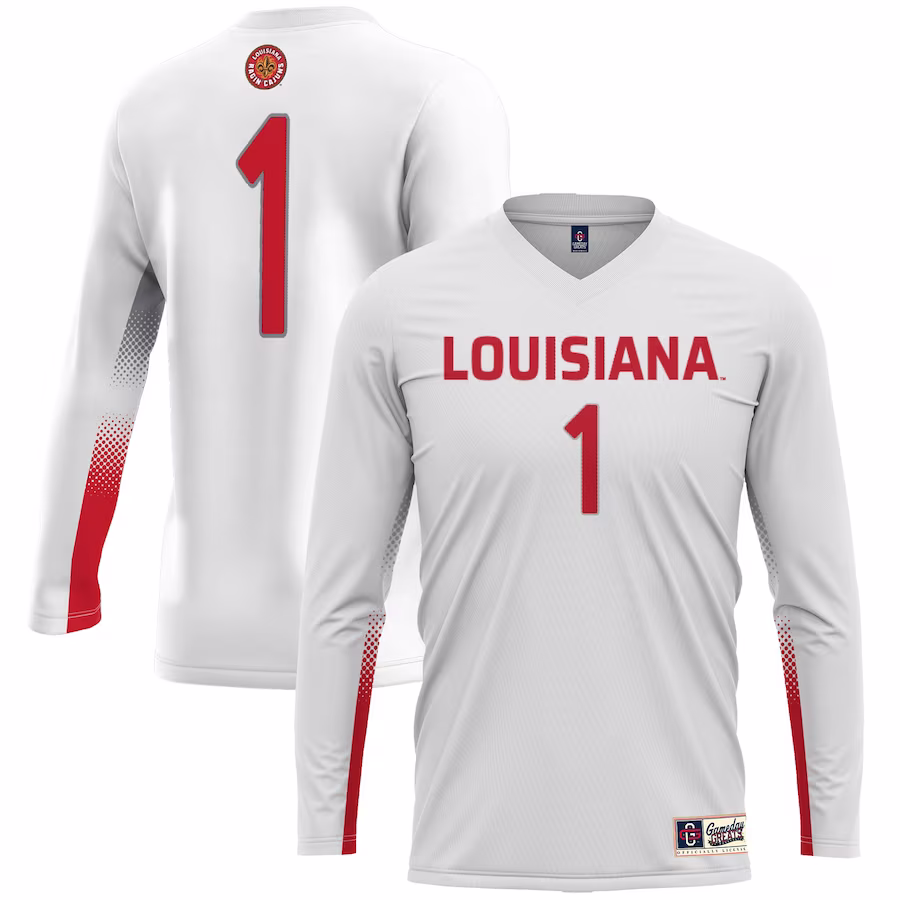 #1 Louisiana Ragin' Cajuns GameDay Greats Youth Lightweight Women's Volleyball Jersey - White - ujerseystore