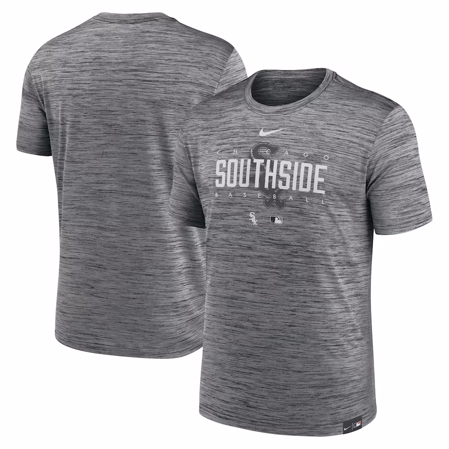 Men's Chicago White Sox Nike Anthracite City Connect Velocity Practice Performance T-Shirt - ujerseystore
