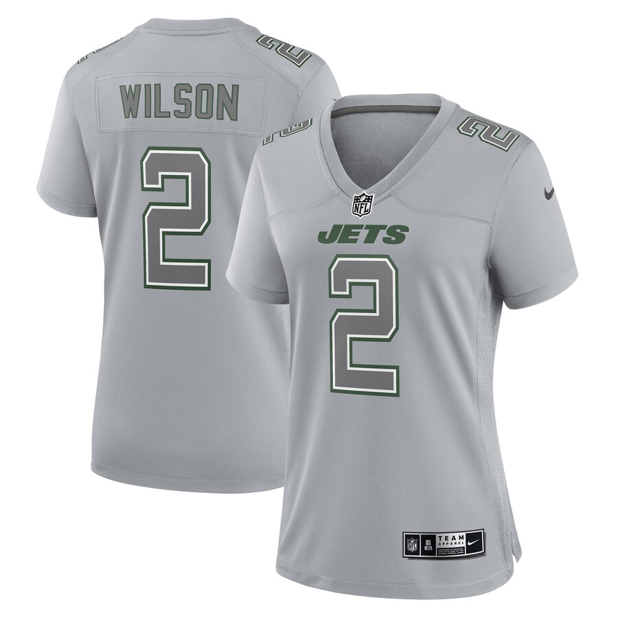 Women's New York Jets Zach Wilson Nike Gray Atmosphere Fashion Game Jersey - ujerseystore
