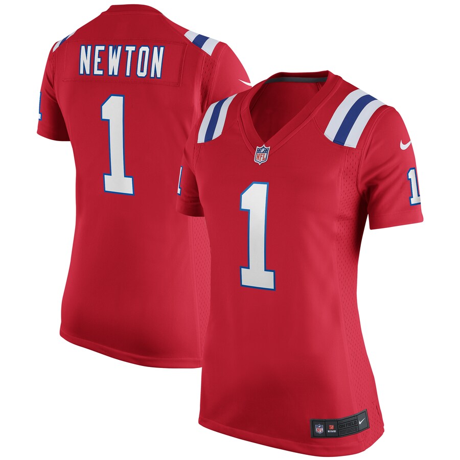 Women's New England Patriots Cam Newton Nike Red Alternate Game Jersey - ujerseystore
