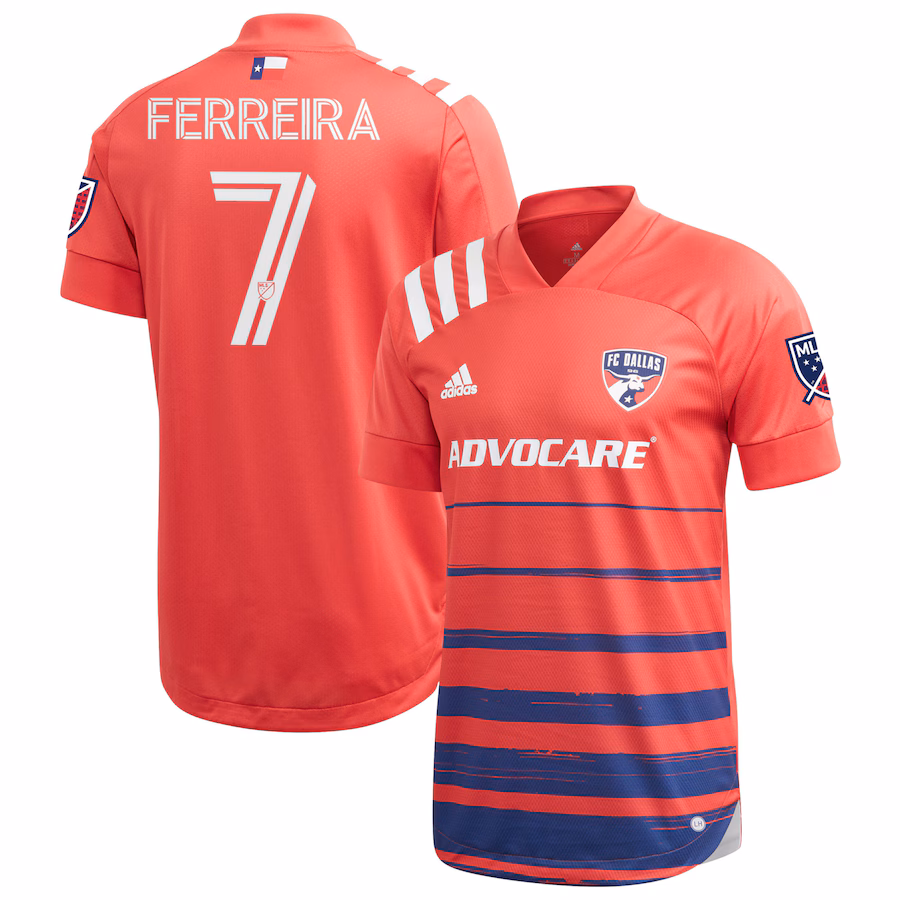 Men's FC Dallas Jesus Ferreira adidas Red 2020 Legacy EQT Authentic Jersey - ujerseystore