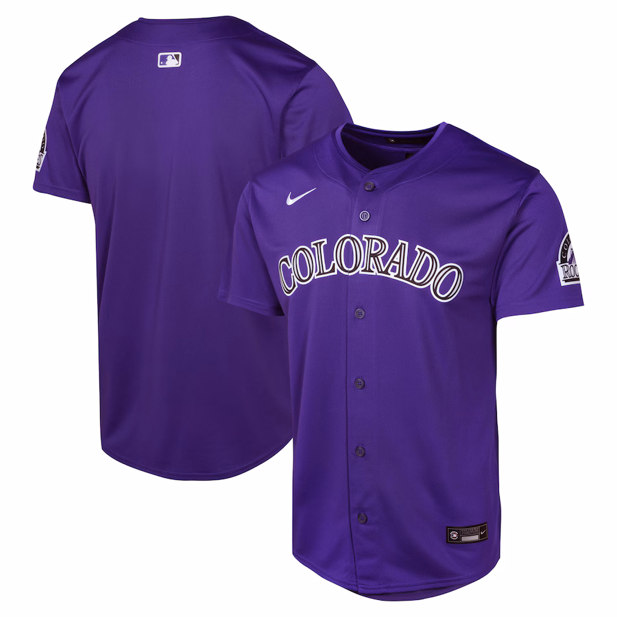 Youth Colorado Rockies Nike Purple Alternate Limited Jersey - ujerseystore