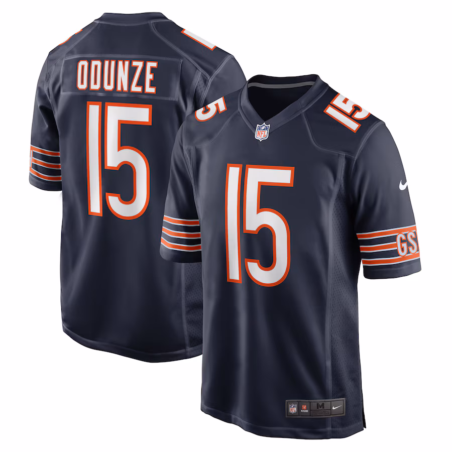 Men's Chicago Bears Rome Odunze Nike Navy Player Game Jersey - ujerseystore